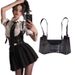 Black punk style vest suspenders decorated suit shirt Lolita JK elastic suspenders waist seal_viptrois.com