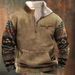 Pure Cross-Border European American Half-Zip Spring And Autumn Style Foreign Trade 3D Digital Printing Long Sleeve Stand_viptrois.com