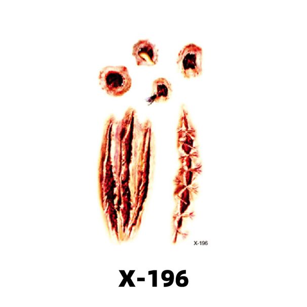 Halloween tattoo with simulated children's props scar funny scar waterproof wound sticker_viptrois.com