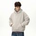 Nordmann 380g Heavyweight Basic Patchwork Autumn Short Boxy Trendy Loose Solid Color American Style Hoodie_viptrois.com