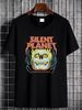 Silent Planet Everthing Was Metal Flaming Skull Black T-Shirt Mens L Fashion Versatile Streetwear Unisex Breathable Homme Casual Soft_viptrois.com