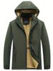 Men's Waterproof Windproof Hooded Jacket – Winter Outdoor Sports Coat With Zip Pockets (EU S-XXXL, Black/Blue/Khaki/Army Green)_viptrois.com