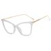 Women's Eyewear Frames Ladies Large Frame Cat Eye Plain Glasses Fashionable Round Face Glasses Frame Myopia Glasses Frame_viptrois.com