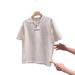 Summer New Solid Color T Shirt For Men Trendy Brand Embroidery Design Versatile Bottoming Shirt Simple Round Neck Handsome Half Sleeves Men_viptrois.com