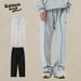 Street Hip-Hop Cargo Pants – Oversized Straight-Leg Sweatpants With Contrast Stitching | Drawstring Waist & Drop Crotch For Men_viptrois.com