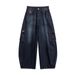 Men's Clothing Fashion Brand 2025 New American Loose Overalls Retro Washed Jeans Straight Leg Wide Leg Pants Men And Women_viptrois.com
