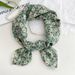 Cotton Linen Square For Women Spring Summer New Korean Style Fresh Floral Elegant Protection Small Neck Hair Band_viptrois.com