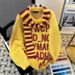 Letter Jacquard College Style Scarf Sweater Men's Autumn/Winter New Loose Knitted Sweater For Warmth_viptrois.com
