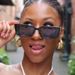 Cat Eye Narrow Frame Chain Foot Sunglasses Cross Border Sunglasses European And American Fashion Small Frame Street Shooting Women's Sunglasses Trend_viptrois.com