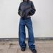 Men's Clothing Retro Straight Jeans For Women Loose High Waisted Casual Floor Length Trousers_viptrois.com