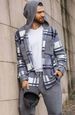 Loom Loom European And American Flannel Jacket 2024 New Long Sleeve Hooded Fleece Warm Casual Men's Coat_viptrois.com