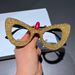 Handmade Gravel Cat Eye Flat Glasses Personality Fashion Glasses Frame Net Celebrity Hot Girl Street Shot Catwalk Style Glasses Female_viptrois.com