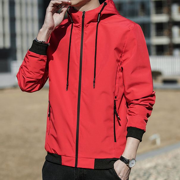 Spring And Autumn Thin Youth Fashion Trendy Jacket Men's Hooded Printed Jacket Youth Men's Jacket_viptrois.com