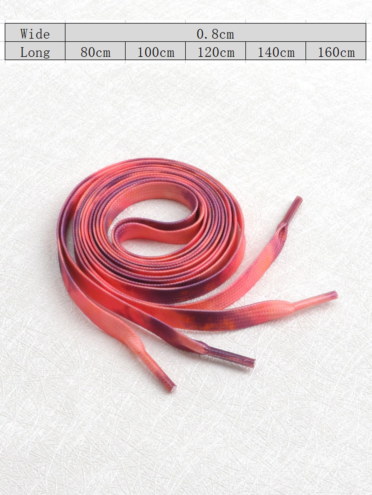 Colorful Printed Tie Dye LACES Personality 8mm Double Flat Sport Little White Shoes Ins Fashion Smudging LACES_viptrois.com
