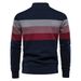 Loom Knitted Pullover Open Chest European And American Style Stand Collar New Autumn Winter Cross-Border Sweater Men's_viptrois.com