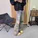 Men's Clothing Retro Two Piece Pants Design Advanced Camouflage Patchwork Jeans Cleanfit Straight Pants_viptrois.com