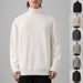 Men's Clothing Solid Color Suit Inner Wear Light High Neck Knit Sweater - 7 Solid Colors Slim Fit Business Casual Pullover For Office & Daily Wear_viptrois.com