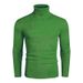 Men's Ribbed High-Neck Sweater – European Fit Thermal Knit With Anti-Pilling Finish (Breathable Polyester Blend, M-3XL, Minimalist Striped Design)_viptrois.com