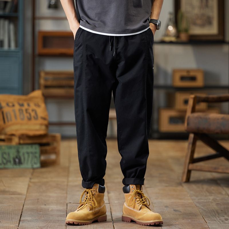 Men's American Vintage Work Pants – Relaxed Fit Straight Leg Cotton Cargo Pants For Casual & Outdoor Wear_viptrois.com