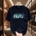 Men's Clothing Short Sleeved Heavy Double Yarn Trendy Loose Printed T Shirt_viptrois.com