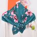 Women's Wrinkled 90 Large Square Head Summer New Elegant Peach Blossom Pattern Printed Silk Scarf_viptrois.com