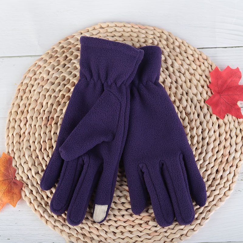 Sports Gloves Skiing Cycling Motorcycle Hiking Gloves Fleece Fleece Wear Resistant Single-layer Riding Gloves_viptrois.com