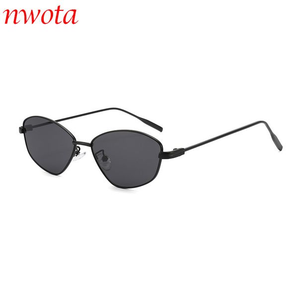 Personalized Metal Cat Eye Frame Sunglasses Hot Sale Trendy Party Ins Style Sunglasses_viptrois.com