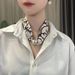 2024 New Silk Large Pearl Magnetic Collarbone Chain Long Women Spring Summer Decorative Necklace Versatile Small Neck_viptrois.com