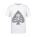 Hot Stamping T-shirt Short 2025 New Trendy Brand Skull Cotton Socialite Men's Ice Silk Half Sleeved Summer_viptrois.com
