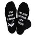 creative funny cotton socks soles letters non slip dotted floor socks mid tube sports socks_viptrois.com