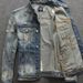 Men's Clothing Retro Blue Denim Jacket Trendy Loose Stretch Jacket Washed Nostalgic Versatile Denim Top_viptrois.com
