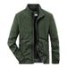Men's fleece jacket jacket Casual jacket stand-up collar men's coat_viptrois.com