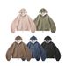 Men's Boxy Zip-Up Hoodie - Double-Sided Zipper, Streetwear Style, Oversized Fit, Color Blocking, Lightweight Cotton Blend, Casual Pullover For Autumn_viptrois.com