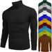 Pure 2024 Foreign Trade Knitted Turtleneck Autumn Winter European And American Men's Long Sleeve Pullover Sweater_viptrois.com