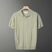 Men's Clothing Fashion Knitted T Shirt Summer Niche Breathable Short Sleeved Polo Shirt Loose Half Sleeved Top_viptrois.com