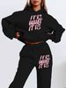 Cross-Border European American Trade New And Sweatpants Trendy Casual Sports Fashion Loose Hooded Sweatshirt Set With_viptrois.com