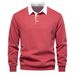 Pure 2025 New Autumn Long Sleeve Polo Collar Trendy European Size Export Men's Sweatshirt High Quality Casual Versatile Men_viptrois.com