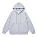 Men's Clothing Men's Spring And Autumn Cardigan Sweatshirt Zipper Hooded Sweatshirt Solid Color Loose Sports Cardigan Knitted Jacket Men's_viptrois.com