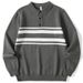 New Long Sleeved Knitted Sweater, Men's Polo Shirt, Collar Striped, Light Mature Style_viptrois.com