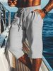 Summer Loose Cotton Linen Capri Pants For Men Breathable Sports Casual Versatile_viptrois.com