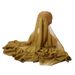 New monochrome pearl chiffon shawl hat set women's convenient gauze scarf elastic hat one piece long_viptrois.com