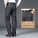 Men's Casual Quick Drying Thin Dress Pants Summer Loose Straight Leg Sports Business Formal Work Youth_viptrois.com