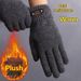 Pulse Winter Fleece-Lined Touchscreen Knitted Gloves Men Women, Warm For Cycling And Driving, Five-Finger Cold-Proof,_viptrois.com