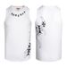 Men's American Streetwear Slim Fit Ribbed Tank Top With Honeysuckle Cross Print, Breathable Summer Workout Shirt_viptrois.com