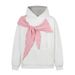 Patchwork Plaid Butterfly Lace-Up Hoodie American Style Trendy Brand Men's Fashion Vibe Design Loose Casual Pullover_viptrois.com
