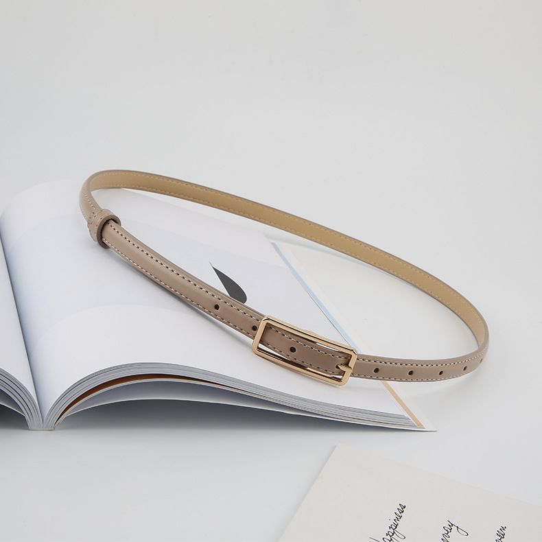 Korean retro small belt women fashion simple casual with dress jeans coat thin belt trend_viptrois.com