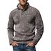 Men's Style Knitted Sweater With Half-Turtle Neck, Fleece Lined, Thickened, Long Sleeve Casual Winter Pullover (Available In Multiple Colors )_viptrois.com