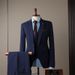 Men's Clothing Elegant Slim Fit Wedding Suit Set - Black / Charcoal / Navy Blue / Light Gray (Jacket + Vest + Pants / Jacket + Pants / Single Piece)_viptrois.com