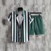 Men's Clothing Striped Contrast Color 3D Printing Summer Vacation Shirt Shorts 2 Piece Set_viptrois.com