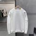 Japanese Retro Waffle Sweatshirt Korean Fashion Versatile Casual Loose Base Shirt Round Neck Pullover Top For Men_viptrois.com